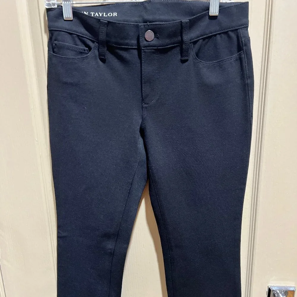 NWT Ann Taylor Black Trousers Sz 8 Petite - Picture 1 of 2